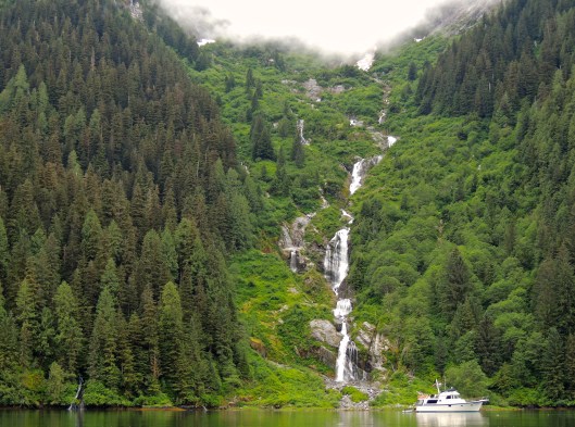 beautiful spot to anchor - taken from the zodiac as we go looking for bears.