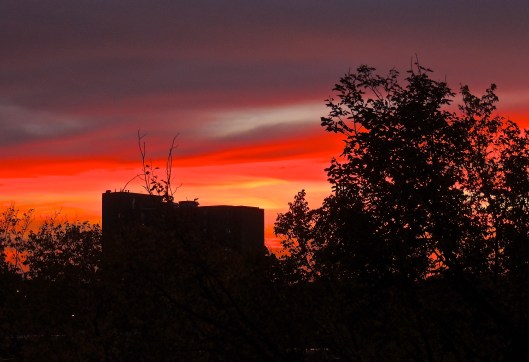 fall sunset from my balcony