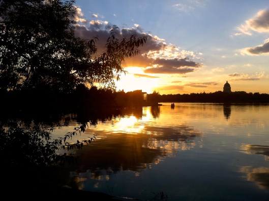 August sunset Wascana Lake