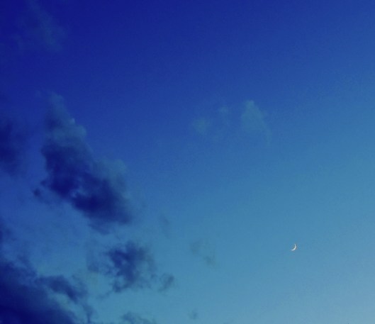 crescent moon from balcony