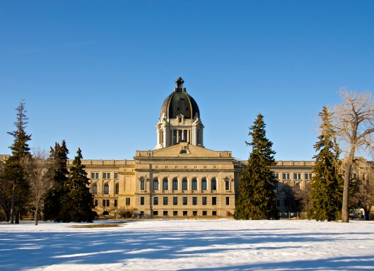 backside of the Saskatchewan Legislative Building