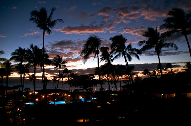 Aston Maui Kaanapali Villas early evening view