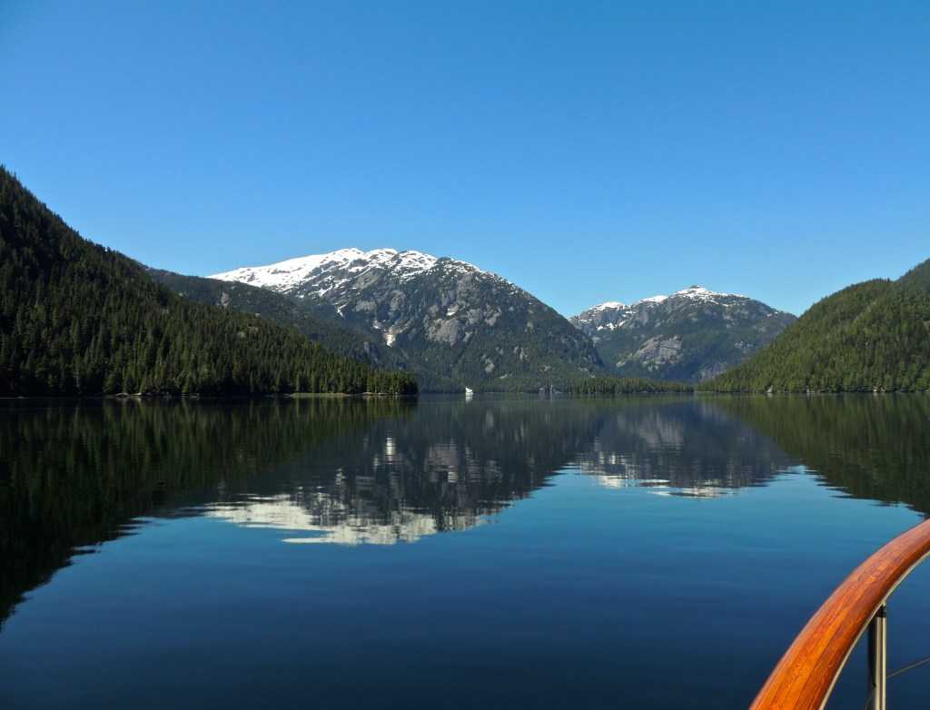 entering anchorage in the Great Bear Rainforest