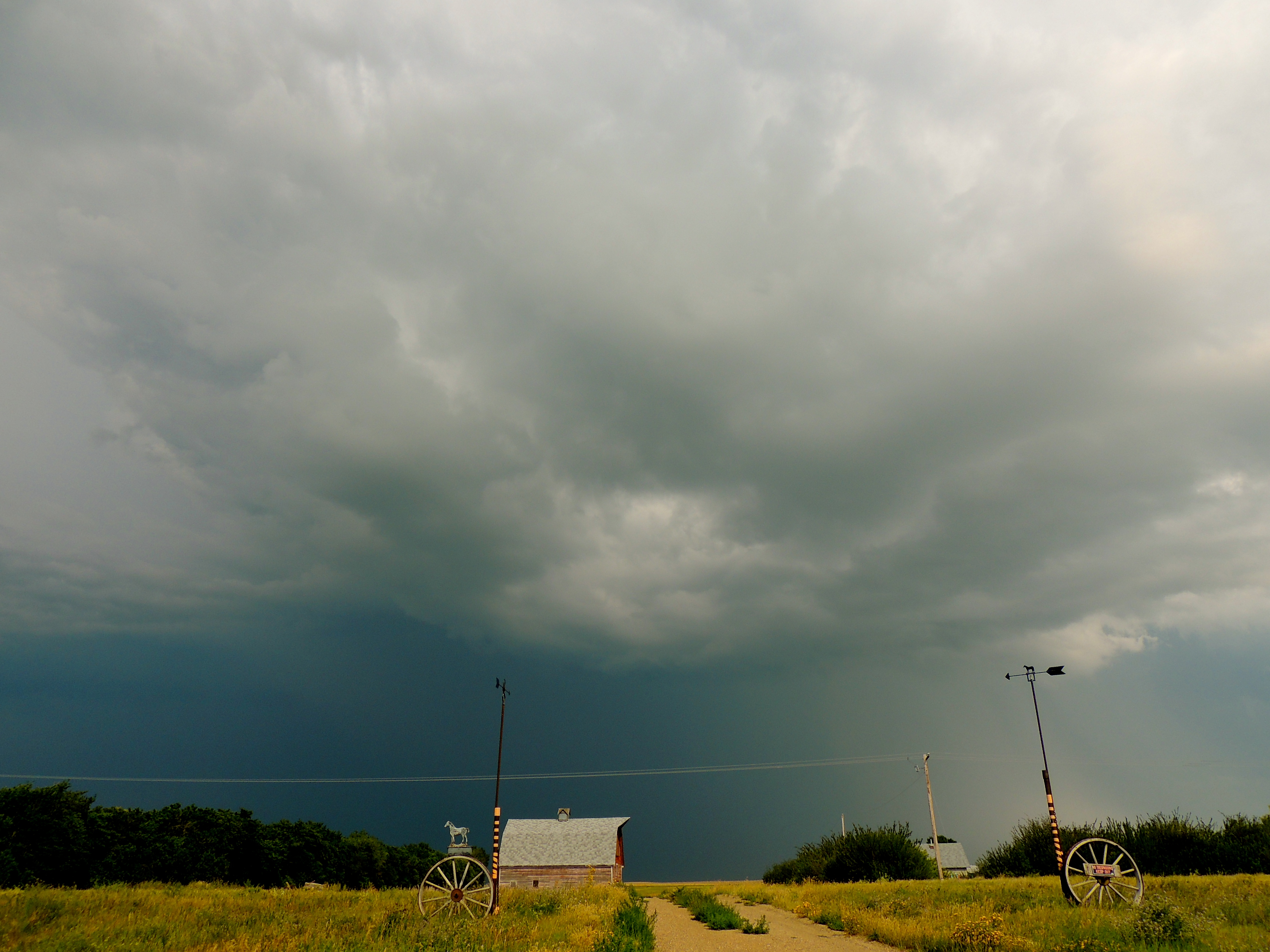 summer storm clouds on the prairies