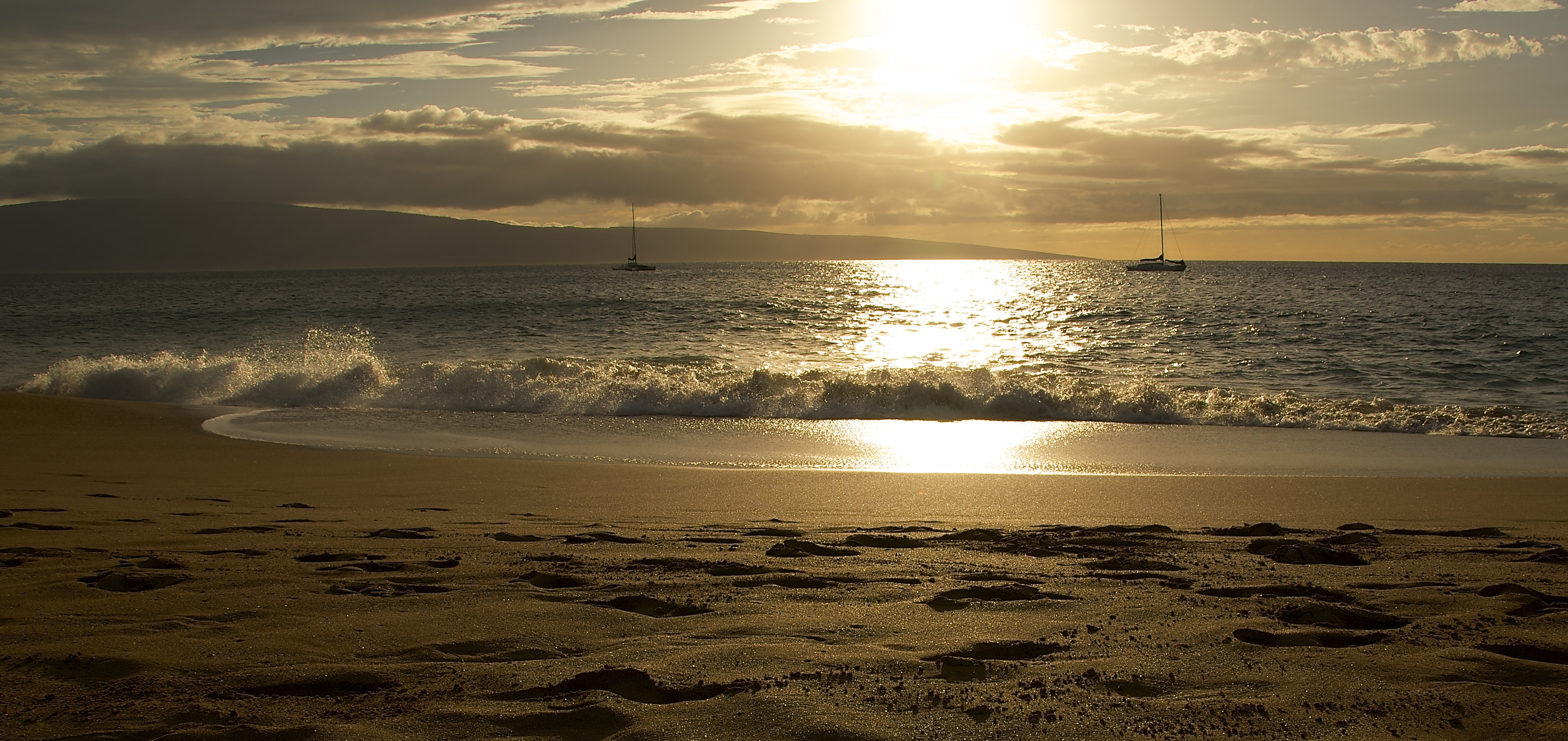 Kaanapali Beach Sunset Waves 2